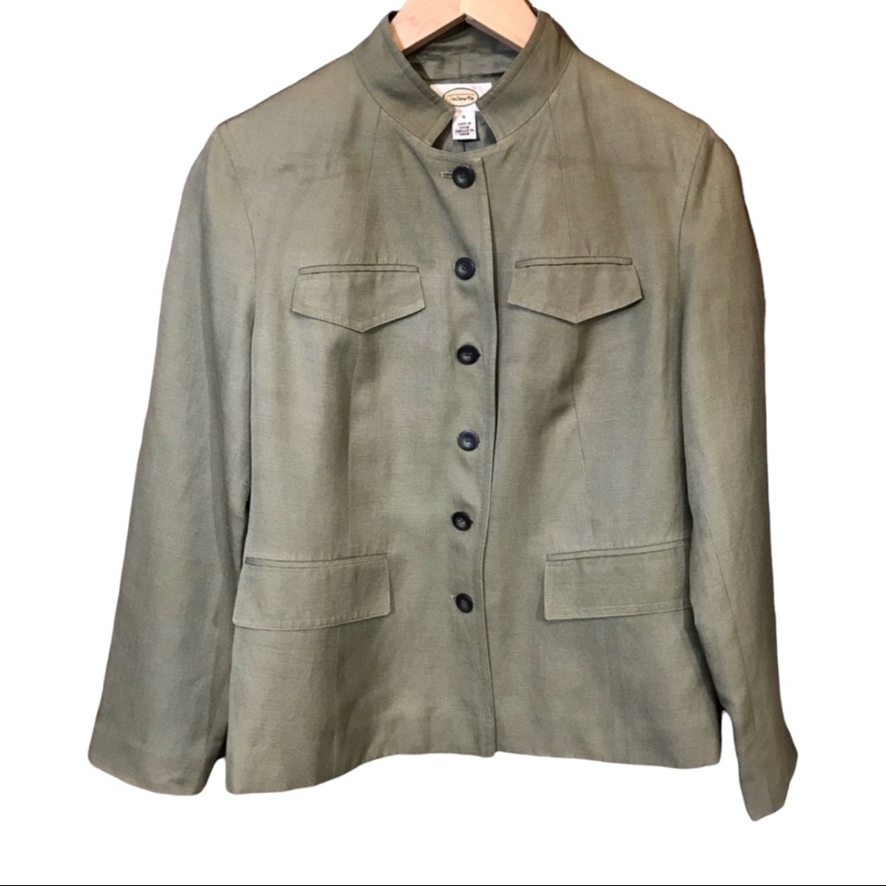 Talbots sage green jacket
